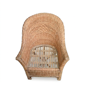 Sillón de Mimbre Sintético con Aspecto de Bambú, Ecológico, Portátil, Tejido, para Parque, Restaurante, Bistro, Jardín Exterior, Uso en Interiores - Product Image 1