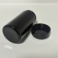 Botol Kaca Kemasan Bunga UV Hitam 100ml dengan Tutup Sekrup Bakelite Hitam
