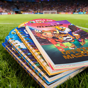 Quaderno Creativo Coppa del Mondo di Calcio 2026 Mascotte Personalizzabile 80 Fogli Colorato a Doppia Spirale con Copertine Illustrate Personalizzabili - Product Image 2
