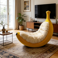 Canapé-lit banane moderne et créatif, canapé-lit de luxe, fauteuil inclinable unique en forme de fruit, meuble d'appoint pour salon