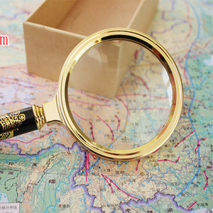 Loupe portative avec lentille en verre de 60 mm, grossissement 10X, poignée en bois de rose pour la lecture, pour étudiants, personnes âgées et enfants - Product Image 4