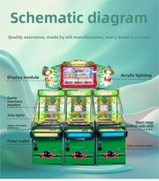 Produit phare pour machines de jeu et centres d'attractions à monnayeur en bois/acrylique/plastique, rechargeable, version anglaise, garantie 1 an