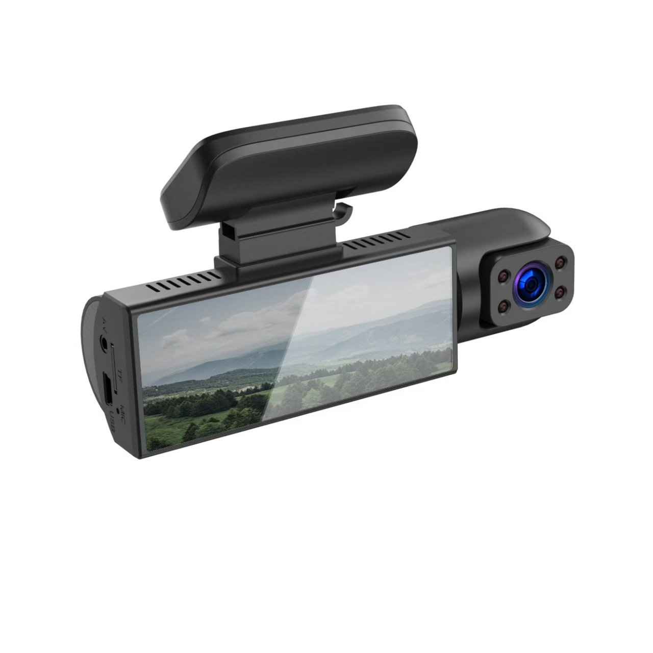 Double recording (front and inside the car)