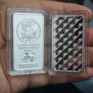 Moneda Conmemorativa American Eagle SilveryBar Sunshine, Medalla Cuadrada Conmemorativa <span class=keywords><strong>de</strong></span> Una <span class=keywords><strong>Onza</strong></span> <span class=keywords><strong>de</strong></span> Hierro Plateado - Product Image 1