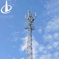 Torre de Telecomunicaciones Inalámbricas 5G Autoportante, Torre de Comunicación ISP de 3 Patas, Acero Tubular Galvanizado en Caliente, ANSI/TIA-222-G