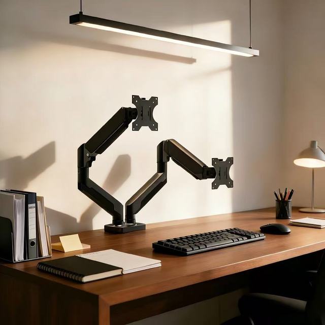 Hot Sale Adjustable PC Screen Dual Double Monitor Desk Mounts Stand
