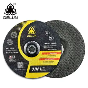 DELUN China AMAZON Supplier International Standard 9 Inch 230mm Type 27 Competitive Price Disk Cutting Grinding Disk for Met