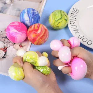 Hot Selling Wholesale Colorful TPR Flour Ball Anti-Stress Decompression Ball Relieve Stress Toy Squishy Ball