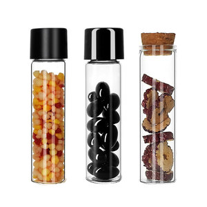 Tubes en verre borosilicate transparent personnalisables pour le stockage de cônes de petite, moyenne ou grande taille avec bouchons à sécurité enfant - Product Image 3