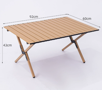 Table de camping moderne en alliage d'aluminium, pliable et portable, pour barbecue, pêche, vente de rue et utilisation sur la plage