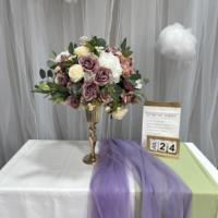 Nouvelle Arrivée Boule et Bande de Fleurs Artificielles Élégantes en Soie avec Queue pour Décoration de Fond de Scène de Mariage et Fournitures
