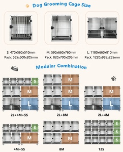Jaula Extra Grande de Acero Inoxidable para <span class=keywords><strong>Perros</strong></span> Grandes, Estructura Extra Resistente con Ruedas para Transporte, Entrenamiento <span class=keywords><strong>y</strong></span> <span class=keywords><strong>Guardería</strong></span> - Product Image 3