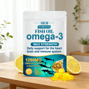 Complément alimentaire à base d'huile de poisson Healthy Care, qualité supérieure, oméga 3 1200 mg EPA + 900 mg DHA, 1000 mg d'oméga 3, gélules molles - Product Image 2