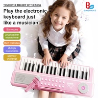 Customized Portable Kids Electronic Piano Keyboard with Speaker Mic Early Educational Music Toy for Toddler Girls Boys Beginners