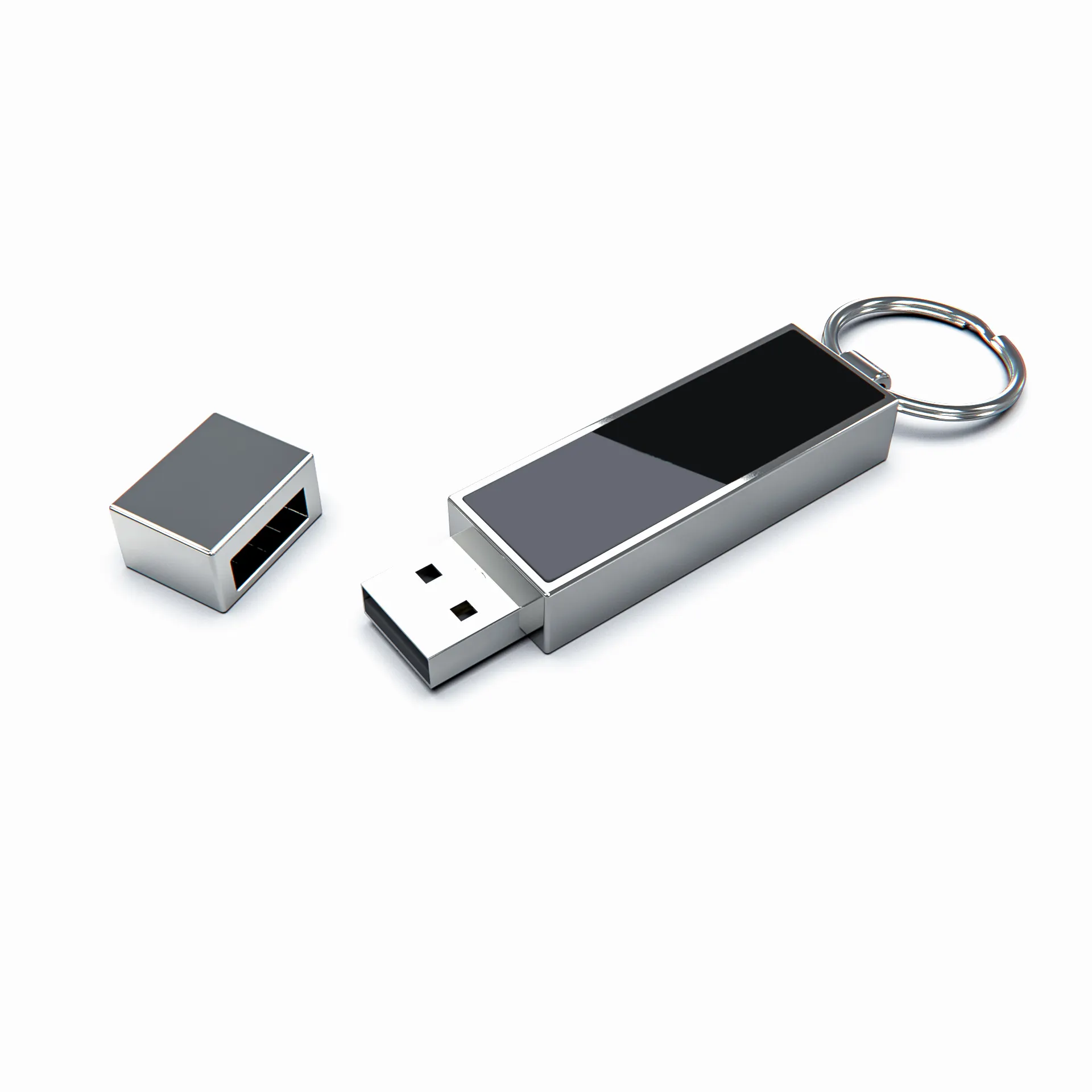 High Quality Low Price Metal and Glass USB Flash Drive Rectangle Shape Metal And Glass USB Flash Drive 4GB 1GB Metal USB Flash