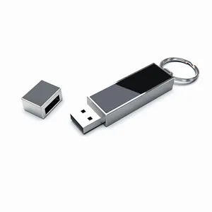 Unidad Flash USB de Metal y vidrio con forma rectangular, 4GB, 1GB, alta calidad, precio bajo