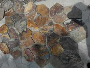 Tự nhiên gỉ ngẫu nhiên <span class=keywords><strong>Slate</strong></span> lưới đá paver cho ngoài trời lát - Product Image 3