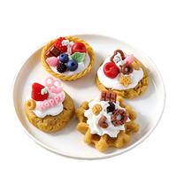 Miniatuur hartvormige geurkaars met fruittopping, esthetische aroma, tafeldecoratie, feestdagen, Thanksgiving cadeau, thuisdecoratie, sojawas