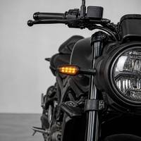 Lampu Sein LED Motor Berkedip 6000K Mini Winker Lampu Depan/Belakang 2 Lensa untuk Semua Model