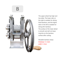 Machine manuelle de séparateur d'ouvreur de bambou d'occasion à la maison/machine de découpe de séparateur de rotin/séparateur de soie de bambou
