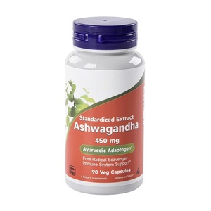 Suplementos Herbales, Cápsulas de Extracto de Raíz de <span class=keywords><strong>Ashwagandha</strong></span> Orgánica en Polvo, Anti-<span class=keywords><strong>Ansiedad</strong></span>, Alivio del Estrés, Cápsulas Herbales de <span class=keywords><strong>Ashwagandha</strong></span> - Product Image 1