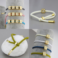 2025 nouveau gros 26 lettre carré incrusté zircon cubique bricolage perle accessoires mode Couple bijoux cadeaux pour hommes femmes