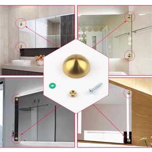 Stainless Steel Hemispherical <b>Mirror</b> Nail 20 Mm Durable Decorative Cover For Glass And <b>Mirror</b> Fixing - Product Image 1