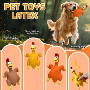 Yeni sıcak satış fabrika düşük fiyat nokta toptan diş taşlama can sıkıcı kauçuk ses oyuncak çığlık tavuk - Product Image 4