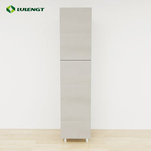 خزانات مطبخ من الألومنيوم وحدات مخصصة ، خزانة طعام طويلة ، أبواب سفلية علوي ، تصميم فاخر حديث ، مقاوم للحريق ، مناسب - Product Image 5