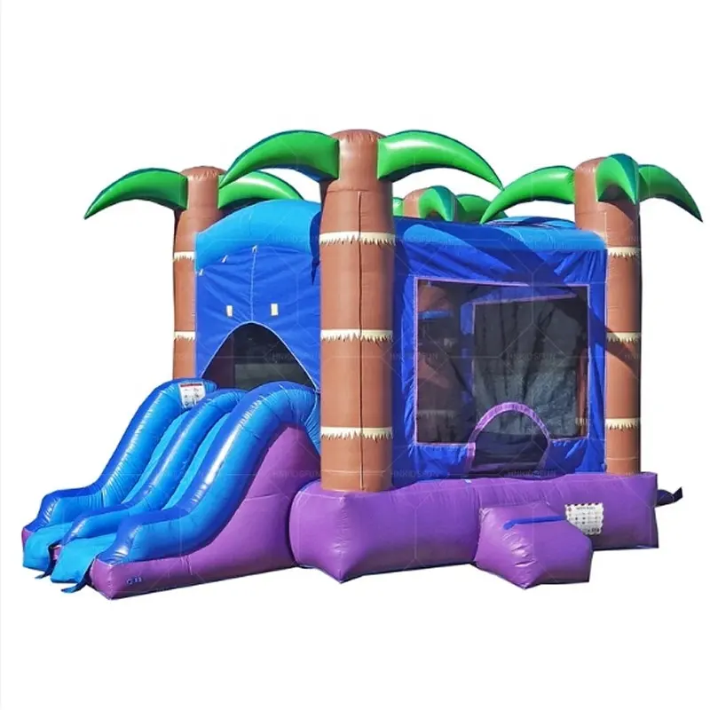 Venta al por mayor al aire libre personalizado Fiesta infantil inflable juego comercial Casa de rebote inflable castillo hinchable tropical