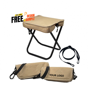 Customizable Wholesale Portable Iron <b>Folding</b> Chair Crossbody Belt Outdoor Furniture Adventures Hiking Fishing Camping Picnics - Product Image 1