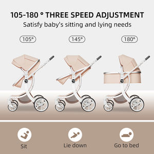 Cochecito <span class=keywords><strong>de</strong></span> Bebé Rosa Portátil, Plegable con una <span class=keywords><strong>Mano</strong></span>, Multifuncional y Popular para Viajes - Product Image 5