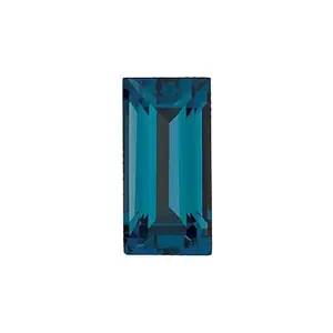 Precio de fábrica al por mayor de alta calidad 10X20mm Baguette Cut Natural London Blue Topaz Gemstone para anillos - Product Image 1