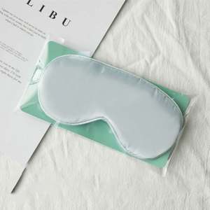 Masque oculaire occultant en soie simulée double face pour la sieste, respirant, avec logo personnalisé, vente en gros - Product Image 5