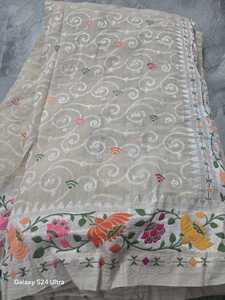 Sari Tassur Kadhwan Tejido a Mano, Hilo Premium Hecho a Mano, Acabado Natural Suave, Atractivo Étnico Tradicional, Ideal para Fiestas - Product Image 4