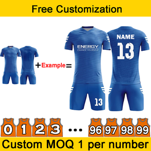 Padrão personalizado LOGOTIPO & Números Respirável Alta Elasticidade de secagem rápida Uniforme De Futebol para Homens Team Training Football Jersey - Product Image 3
