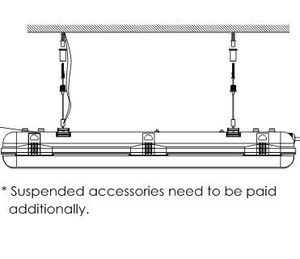 Tri-proof 8 'hơi chặt chẽ <span class=keywords><strong>LED</strong></span> tuyến tính Đèn công nghiệp Máy may trên không <span class=keywords><strong>Led</strong></span> cửa hàng fitout ánh sáng lịch thi đấu công nghiệp kín - Product Image 5
