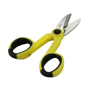 WORKPRO Stainless Electricians Scissors, 6.4 Professional Electrician  Shears with Wire Stripper for Soft Cable