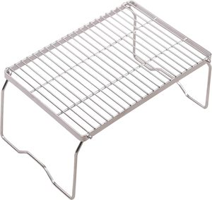 Griglia per falò pieghevole in acciaio inossidabile resistente compatta griglia portatile a <span class=keywords><strong>carbone</strong></span> e <span class=keywords><strong>legna</strong></span> <span class=keywords><strong>da</strong></span> ardere con gambe per il campeggio - Product Image 1
