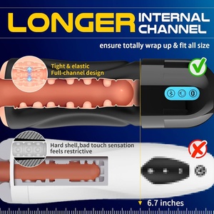 Masturbatore Maschile a Suzione con Pompa per Pene, 10 Vibrazioni e 5 Livelli di Suzione, Canale Vibrante in TPE Super Morbido da 6.7 Pollici, Masturbatore Maschile a Mani Libere - Product Image 3