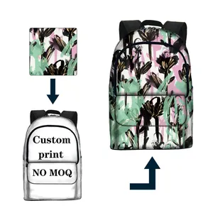 2022 Wholesale School Supplies Bags With Pink Color Fashion School Bag For Girls Set Bag Backpack