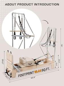 Reformer de Pilates de Madera de Arce con Torre, Equilibrio Corporal, Grado Comercial - Product Image 3