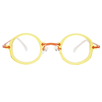 Montures de lunettes optiques en acétate unisexes, montures rondes classiques rétro, adaptées à un usage quotidien décontracté
