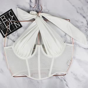 Soutien-gorge <span class=keywords><strong>dos</strong></span> <span class=keywords><strong>nu</strong></span> sexy de vente chaude, <span class=keywords><strong>attache</strong></span> en maille, cou suspendu, lingerie attrayante et amusante - Product Image 6