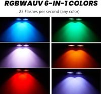 2x100W Projecteurs LED COB RGBWAuv 6-en-1 pour scène, avec fonctions Fresnel, Flash, Stroboscope et Wash, pour DJ, Église, Fête, Disco, DMX et activés par le son