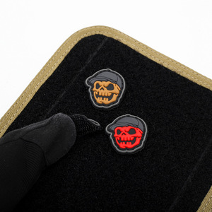 Badge tactique en PVC souple 3D en feutre, motif fantaisie Crâne, Dinosaure, Fossile, Mini, Petit, thermocollant pour vêtements - Product Image 4
