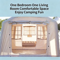Carpa Inflable Fácil de Instalar, Impermeable, para las 4 Estaciones, con Bomba Manual, Carpa Oxford para Glamping y Camping