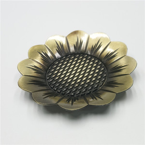 Posavasos de taza de té de metal redondo de latón antiguo personalizado para beber accesorios de té - Product Image 3