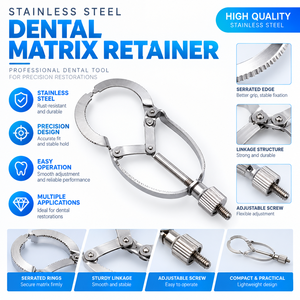Support de matrice dentaire en acier inoxydable, type pince, pour clinique dentaire et restauration orthodontique - Product Image 1