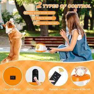 Büyük eğitim elektrikli Thrower Pet açık akıllı cihaz interaktif oyuncak uzaktan kumanda tenis köpek otomatik EPTU topu başlatıcısı - Product Image 2